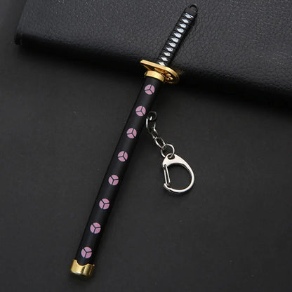 Mini Roronoa Zoro Sword Keychain for One Piece Fans white