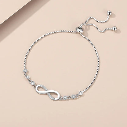 Timeless Elegance: 925 Sterling Silver Heart Tassel Bracelet for Women