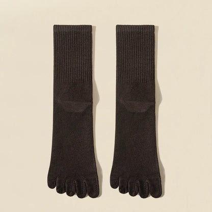 Mens Wool Five Finger Toe Socks Breathable Business