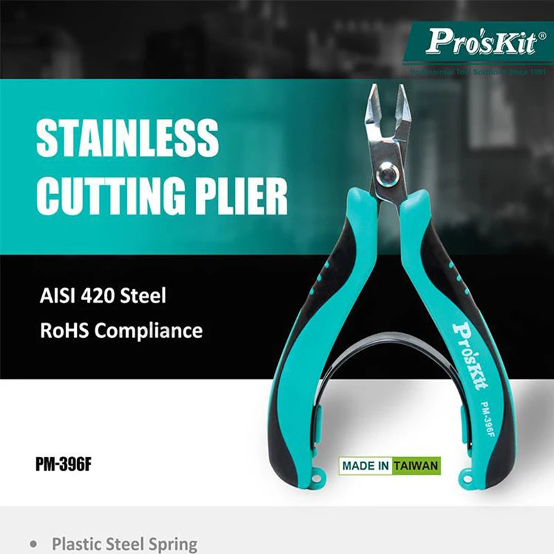 Pro'skit PM-396F High Hardness Diagonal Pliers - Top-Rated Electrician Tool for Effortless Wire Cutting & Stripping