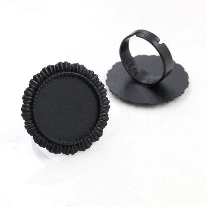 Versatile Adjustable Ring Settings Set for 20mm Cabochons and Buttons