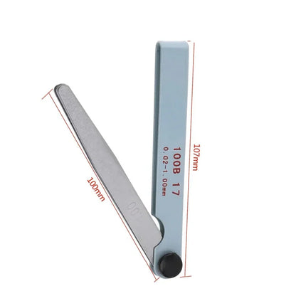 Precision Metric Feeler Gauge Set for Engine Valve Adjustment 17 Blades 0.02-1.00mm