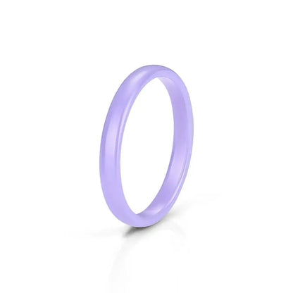 Jiayiqi Smooth Cut Ceramic Rings for Couples in Trendy Colors