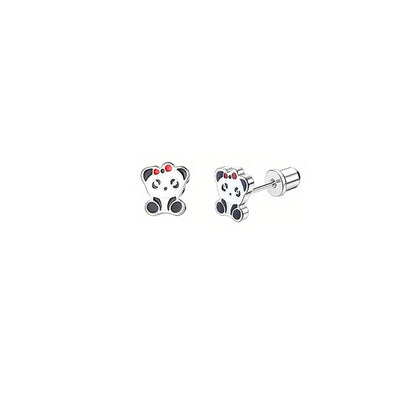 Charming Animal and Flower Stud Earrings Set for Girls with Secure Screw-Backs