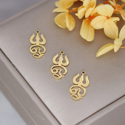 Elegant DIY Amulet Set: Phoenix Bird, Hummingbird, Snake Charms in Stainless Steel for Jewelry Making