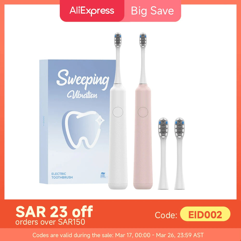 DOCOLAB Electric Toothbrush Sonic Vibration Brush USB Charging IPX7 Waterproof