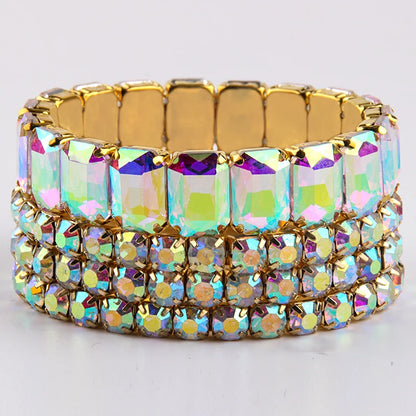 Bohemian Chic Colorful Glass Beaded Stackable Bracelets Set for Women