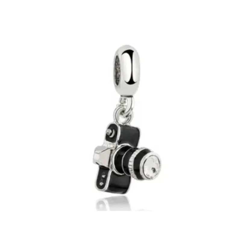 925 Silver Travel Globe Airplane Charm For Bracelet