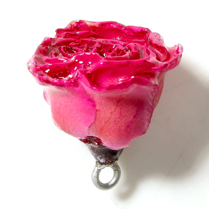 Handmade Multicolor 3D Resin Flower Charms for DIY Jewelry Earrings 2x16mm