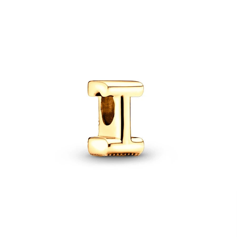 Gold Plated A To Z Alphabet Charm Beads For 925 Bracelet
