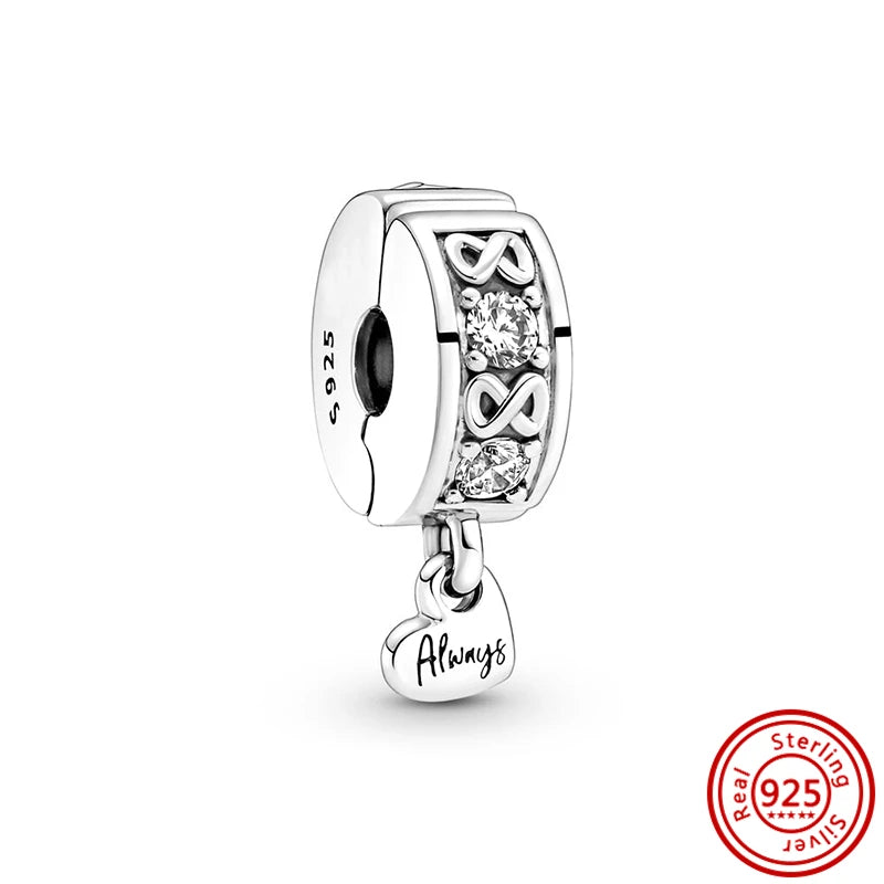 Fit Pantaro 925 Sterling Silver Bracelet with Snowflake Moon Sun Charms and Sparkling Beads N553