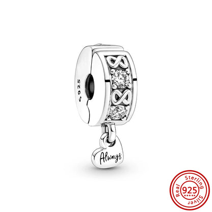 Fit Pantaro 925 Sterling Silver Bracelet with Snowflake Moon Sun Charms and Sparkling Beads N553