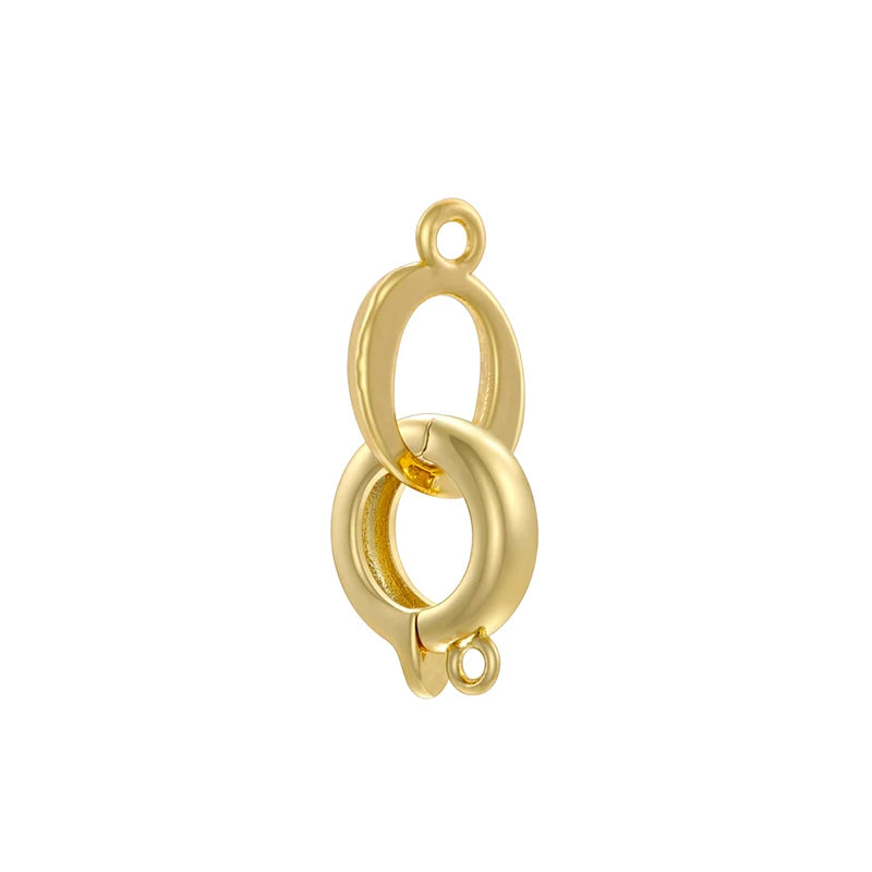 ZHUKOU 18K Gold Plated Connector Clasps for Jewelry Crafting in Four Elegant Styles