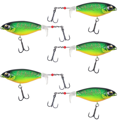 5pcs Floating Propeller Lure Bionic Bait for Fishing Gear 5pcs green 7cm 6g