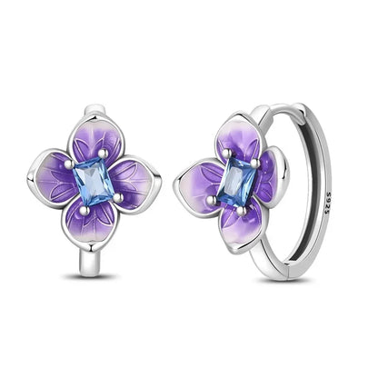 925 Sterling Silver Tulip Hoop Earrings with Dragonfly Firefly Bow Shell Conch and Turtle Designs Fine Jewelry Gifts for Women