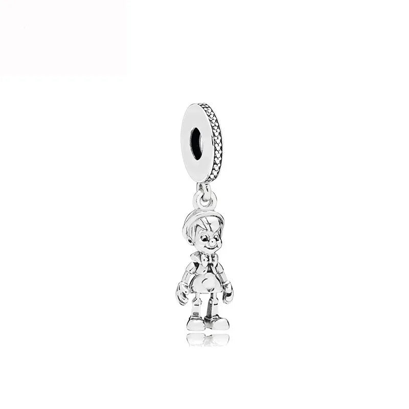 Exquisite 925 Silver Heart-Shaped Beads with Deer Pendant for European Bracelets DIY Jewelry