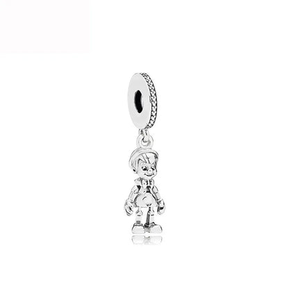 Exquisite 925 Silver Heart-Shaped Beads with Deer Pendant for European Bracelets DIY Jewelry