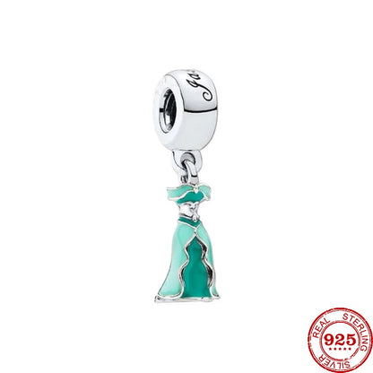 Mermaid Princess 925 Silver Dangle Charm Top Rated DIY Jewelry for Bracelets and Necklaces F114