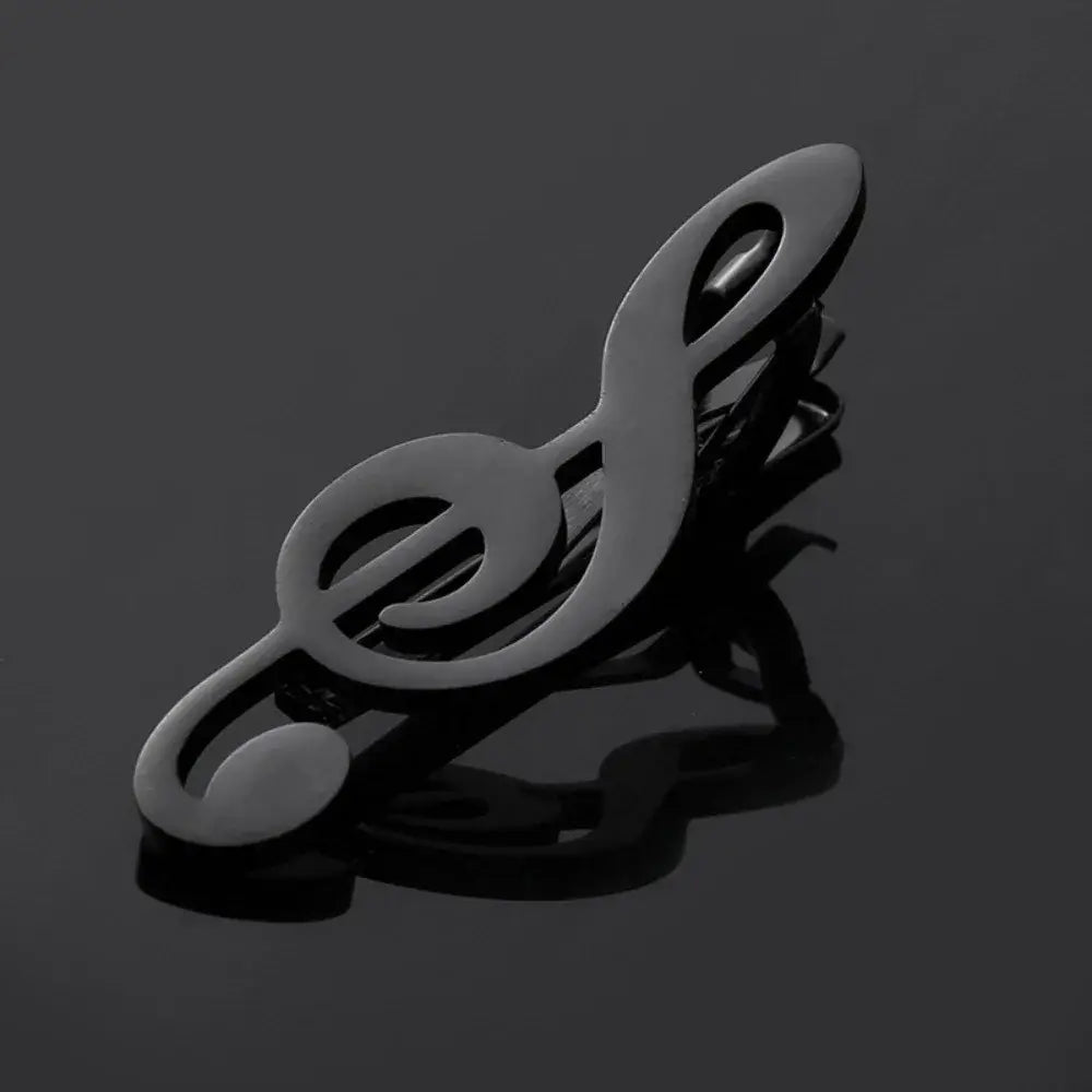 Creative Treble Clef Guitar Tie Clip for Men Titanium Steel Music Accessory Style 5