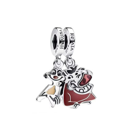 Exquisite 925 Silver Elephant Beads and Mouse Pendant for European Original Bracelet DIY Jewelry