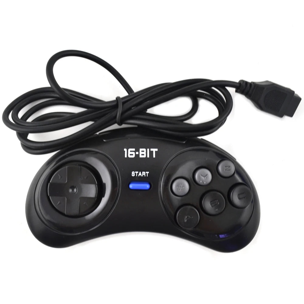 SEGA Genesis 16 Bit 6 Button USB Gamepad Compatible With Mega Drive Ergonomic Retro Controller Single Or Twin Pack