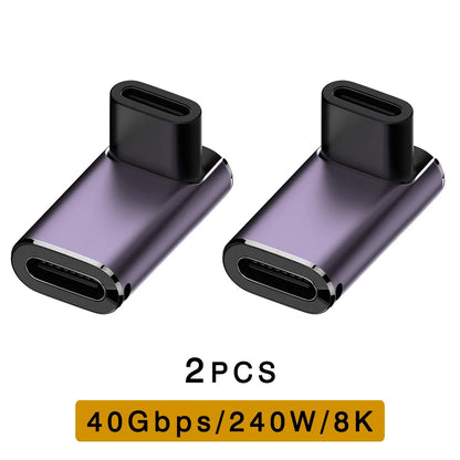 UGOURD USB4 Type C to Type C Adapter Thunderbolt 3 4 40Gbps OTG Extension Cable PD 240W Support 8K120Hz for Laptops