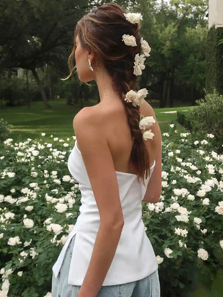 Dozw Tube Tops Women Strapless Bandeau Backless Bralette