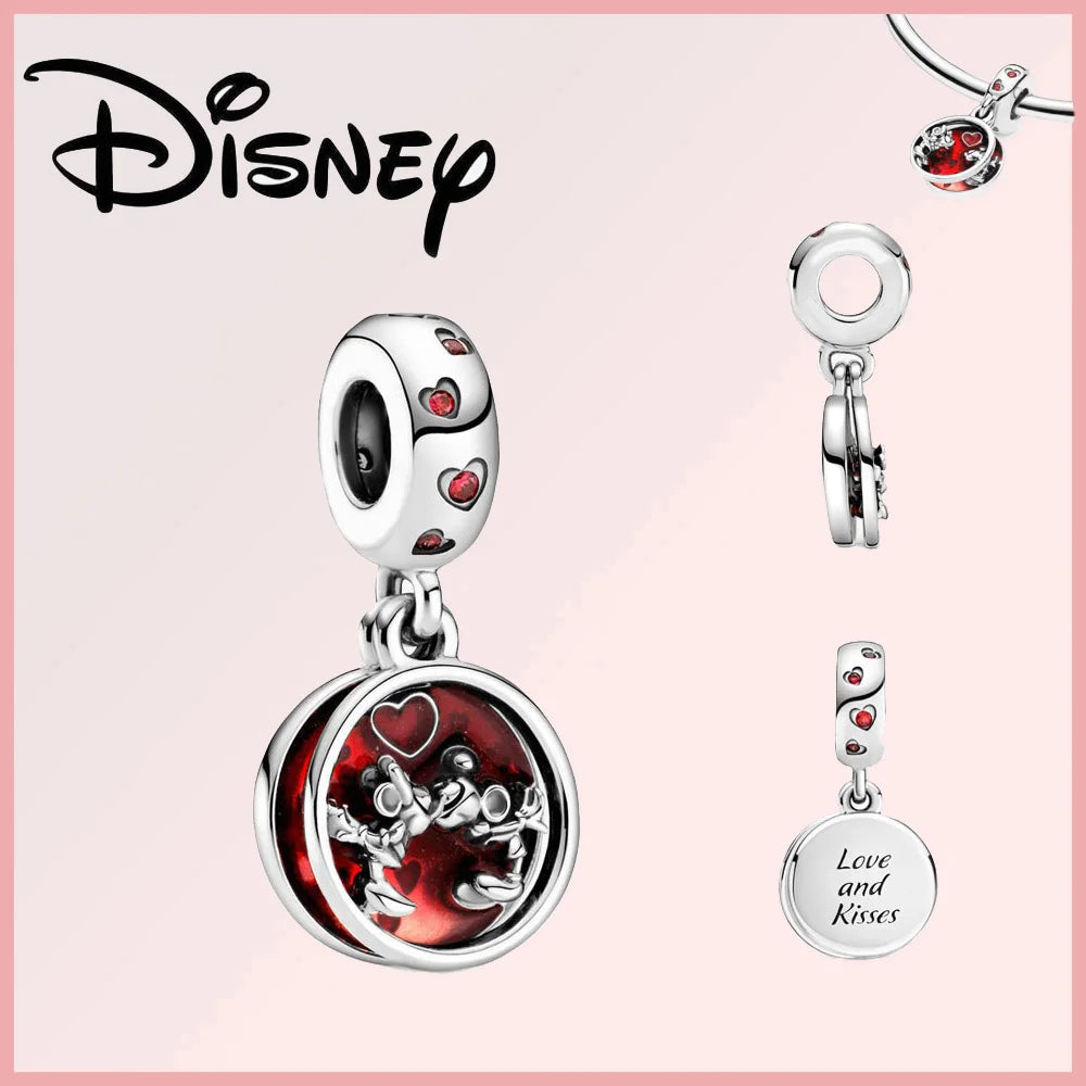 Disney 925 Sterling Silver Stitch Minnie Winnie Dangle