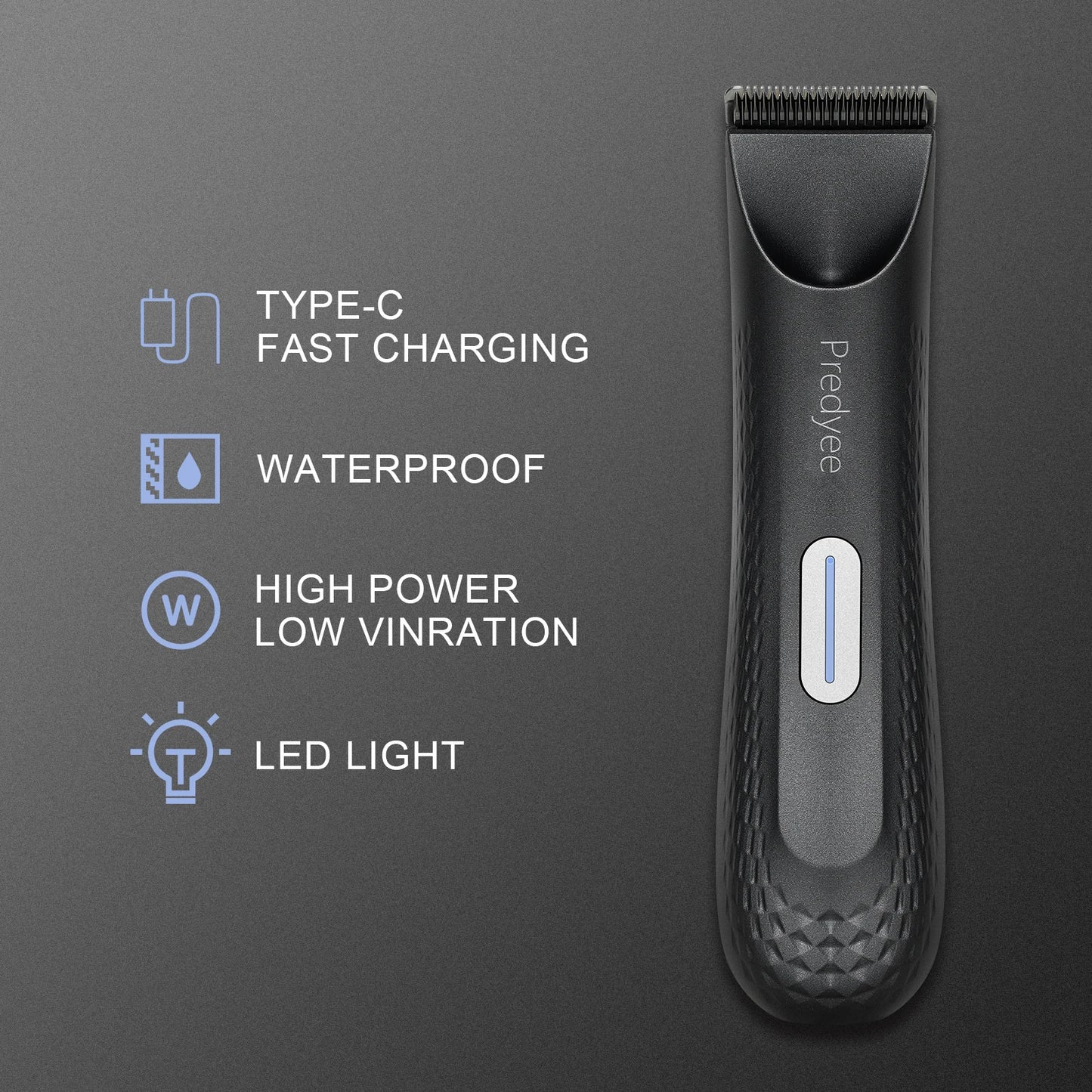 Electric Trimmer for Men's Groin Hair Versatile Groomer