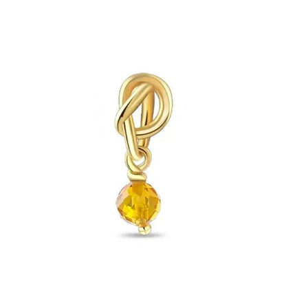 European 925 Sterling Silver Birthstone Pendant Charm Bead for Bracelet and Necklace Jewelry for Women