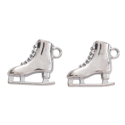 Vintage Zinc Alloy Shoe Charms Set for DIY Jewelry Making - 8 Pieces