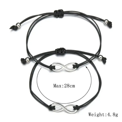 Leather Matching Bracelets for Couples Stylish Anniversary Gift for Him and Her