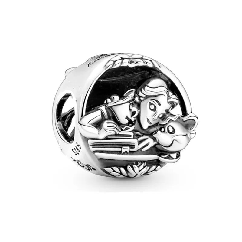 Exquisite 925 Silver Animal Bead Collection Featuring Fish Dog Duck and Pig Pendants for European DIY Bracelets