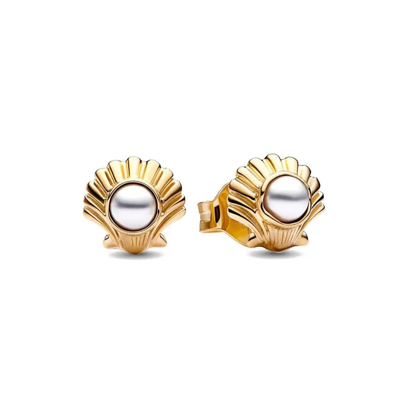 Spring Blue Flower Stud Earrings 925 Sterling Silver Zircon Jewelry for Women P1652