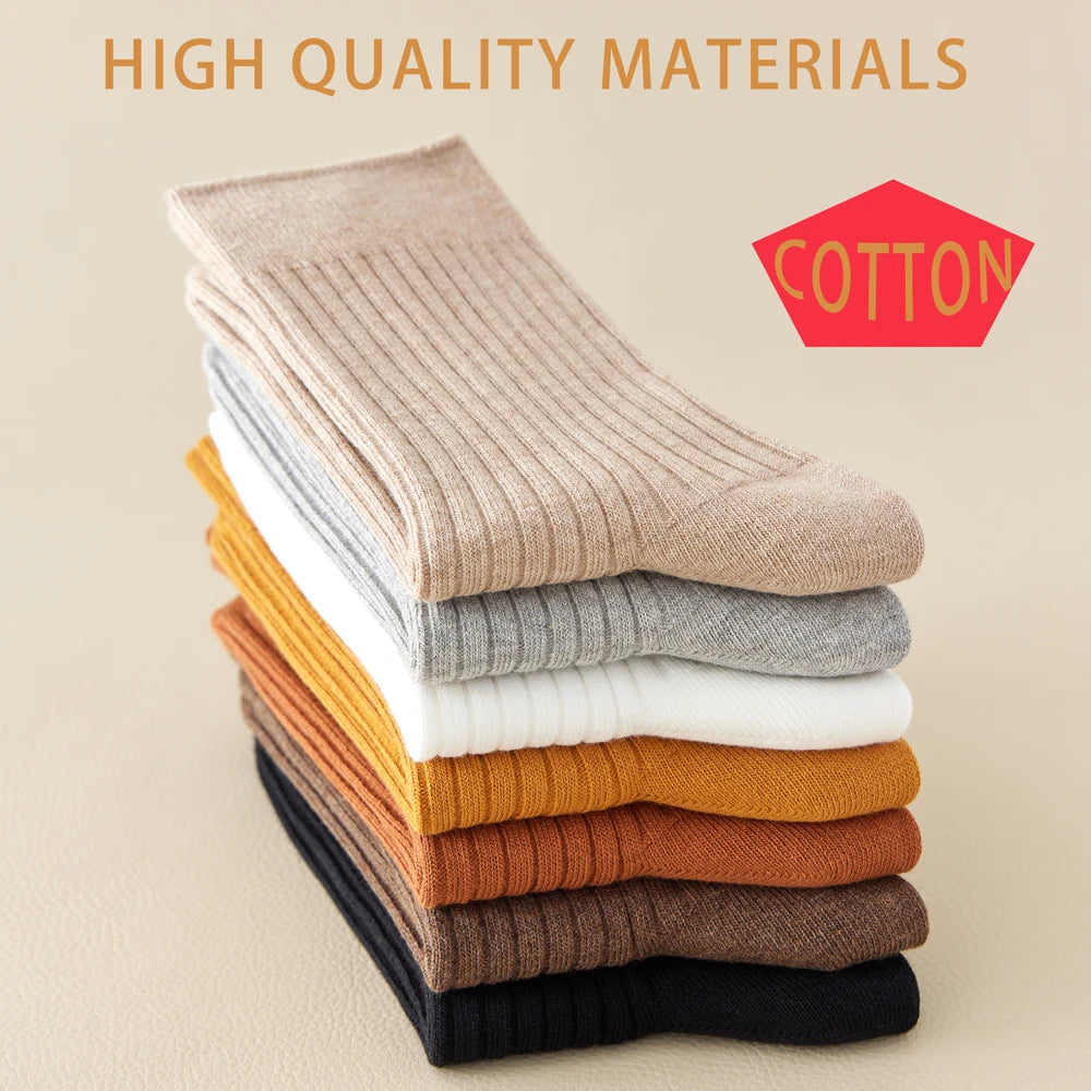 Women Seamless Anti Odor Cotton Mid Calf Socks Breathable