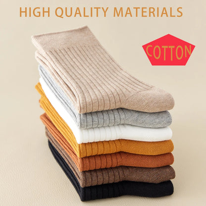 Women Seamless Anti Odor Cotton Mid Calf Socks Breathable