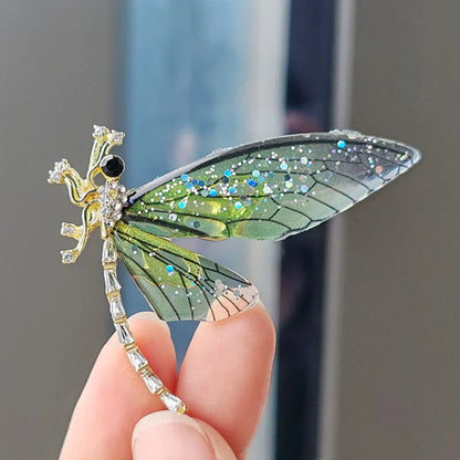 Elegant Dragonfly Brooch for Women - Chic Corsage Pin for Suit and Party Wear