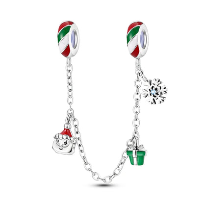 2025 Sterling Silver Christmas Charm Beads for Bracelets and Pendants KTC904