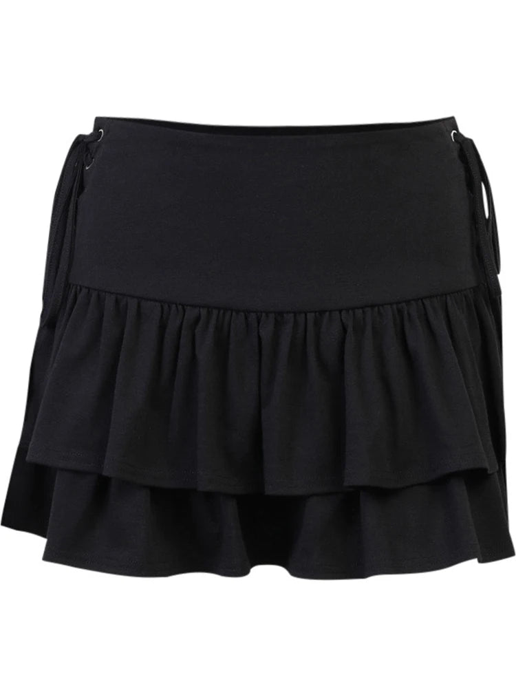 Gothic High Waist Bandage Mini Skirt Harajuku for Women