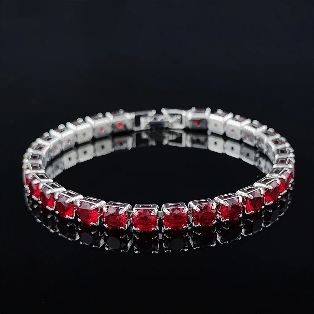 Elegant Sterling Silver CZ Tennis Bracelet for Women Wedding Fashion Jewelry