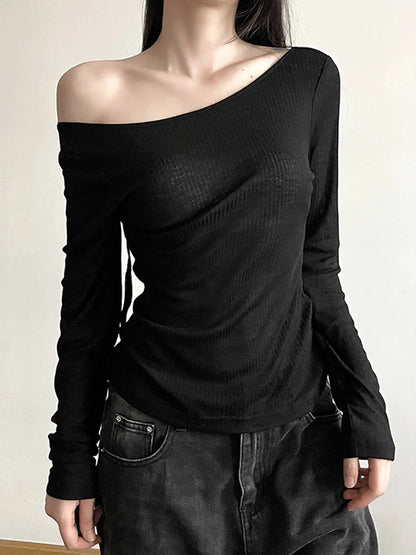 Women Autumn Slim Backless Lace Up Long Sleeve Crop Top