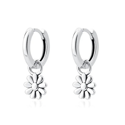 European 925 Silver Blue Snowflake Moon And Heart Zircon Stud Earrings For Women Holiday Exquisite Charm Jewelry