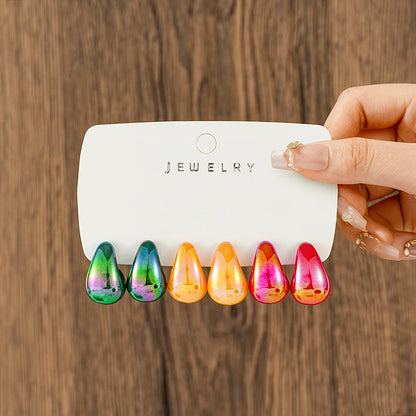 10 Piece Irregular Shaped Lightweight Women's Earring Set C Shaped and Teardrop Perfect for Daily Wear and Parties
