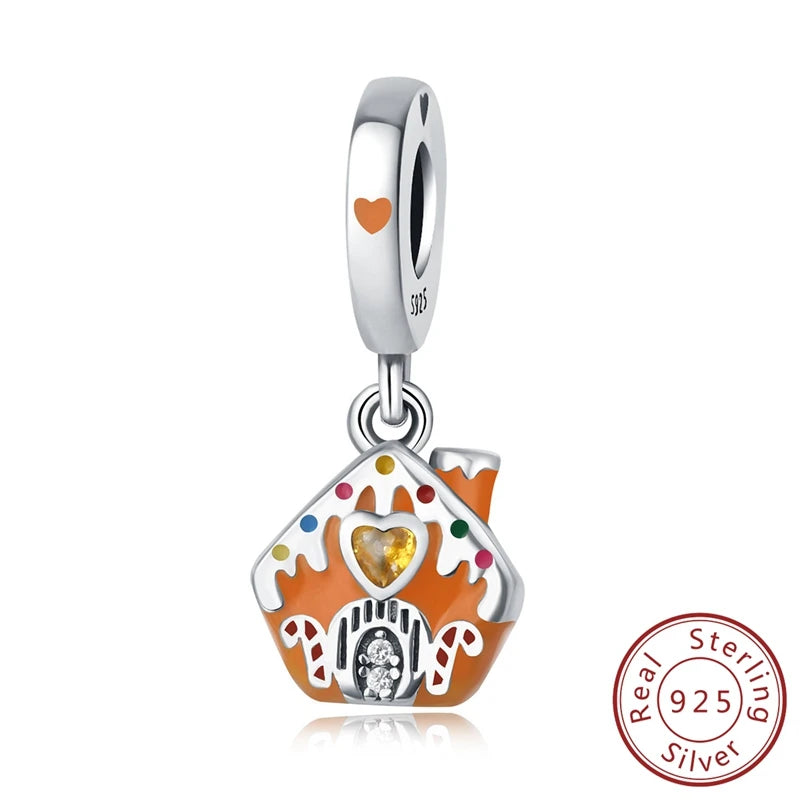 2025 Sterling Silver Christmas Charm Beads for Bracelets and Pendants SSC082