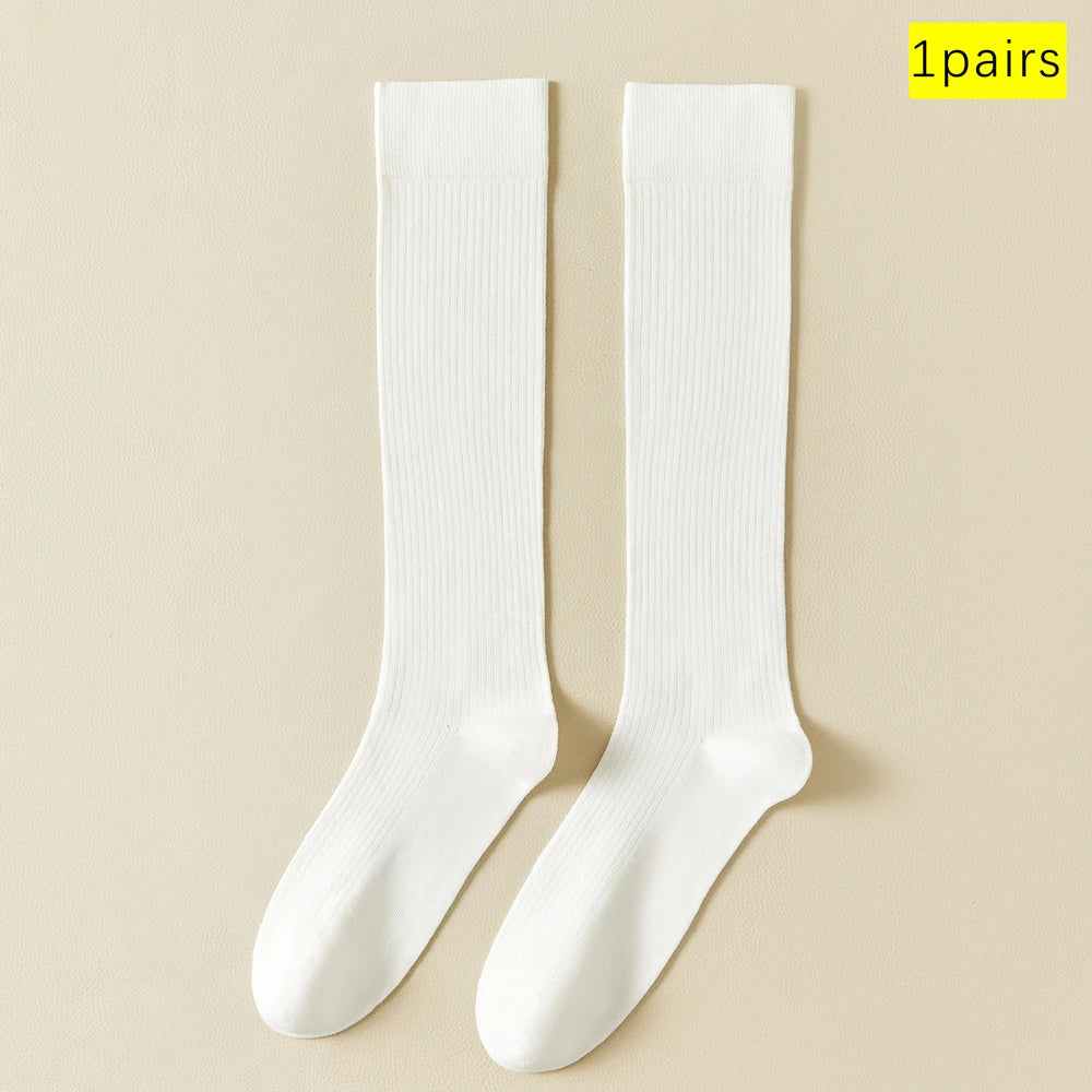 Lightweight Stackable Seamless Cotton Blend Mid Calf Socks