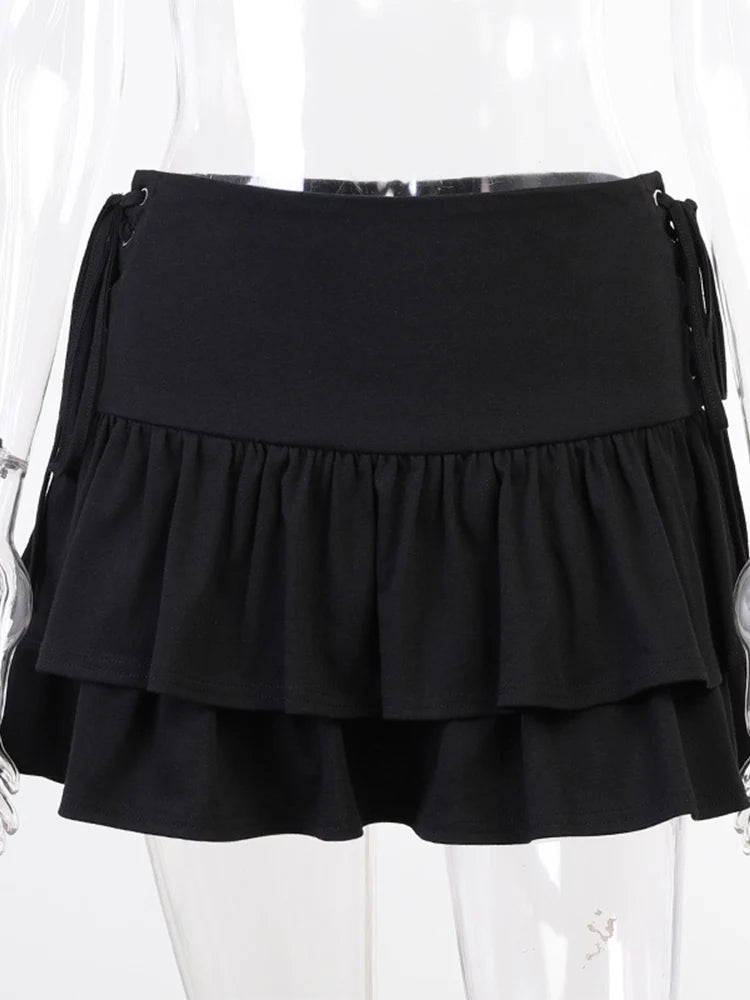 Gothic High Waist Bandage Mini Skirt Harajuku for Women