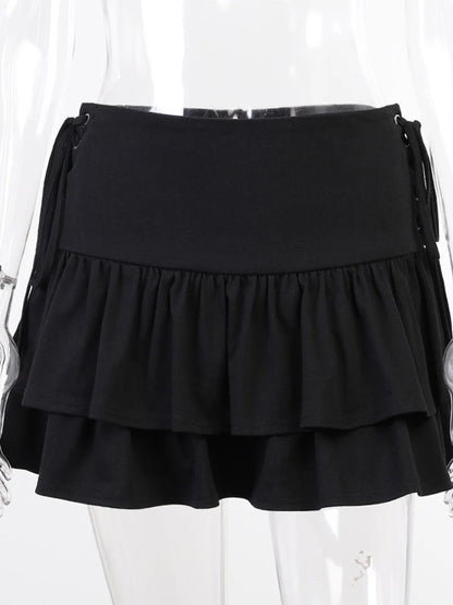 Gothic High Waist Bandage Mini Skirt Harajuku for Women