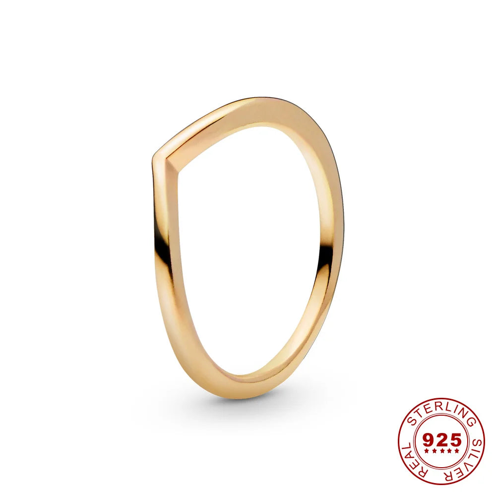 Crown 925 Sterling Silver Stackable Ring with Rose Gold Shiny Zircon for Women Perfect for Weddings and Parties PAR317