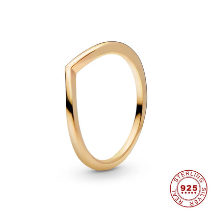 Crown 925 Sterling Silver Stackable Ring with Shiny Rose Gold Zircon for Women Perfect for Weddings and Parties PAR318