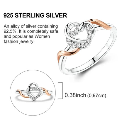 Women’s 925 Sterling Silver Dream Catcher Dragon Ring with Sun Zircon Heart Design KTR317